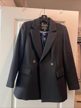 J. Crew Black Double-Breasted Blazer Jacket